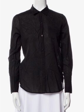 NWT - Nili Lotan Black Button Down Shirt - Size XS